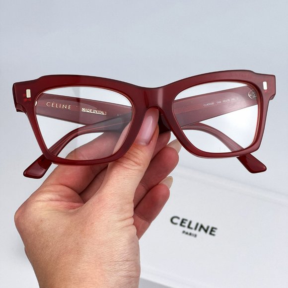 Celine CL40058I 066 Eyeglasses Red Butterfly Women CL 40058I - Picture 2 of 13